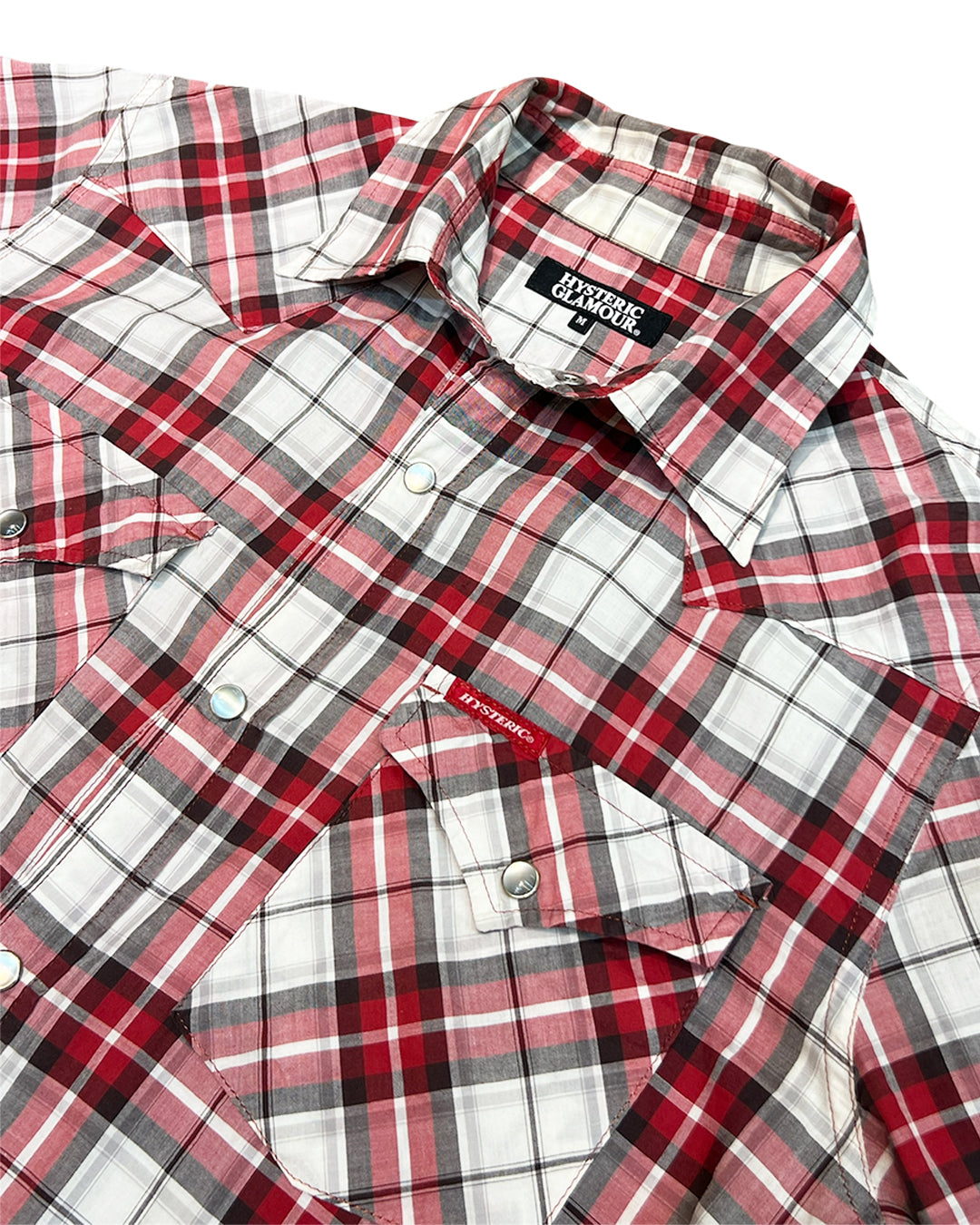 USED AND VINTAGE HYSTERIC GLAMOUR PLAID WESTERN SHIRT