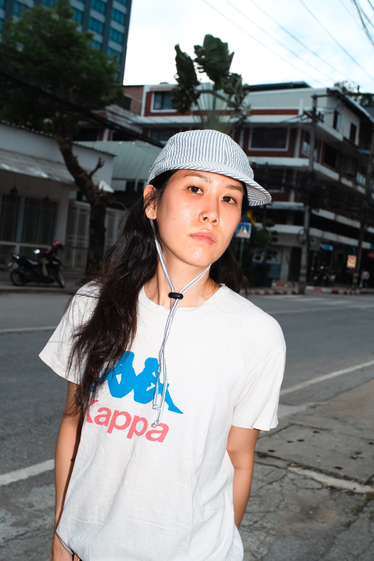 FOUND FEATHER - CLASSIC CORDED CAP - BLUE STRIPE