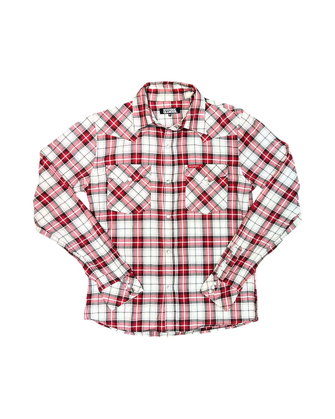 USED AND VINTAGE HYSTERIC GLAMOUR PLAID WESTERN SHIRT
