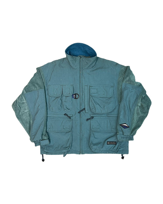 USED & VINTAGE COLUMBIA UTILITY FLEECE JACKET (GREEN)
