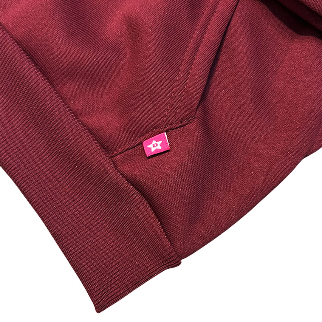DEN - THROWIE - HOODIE - BURGANDY