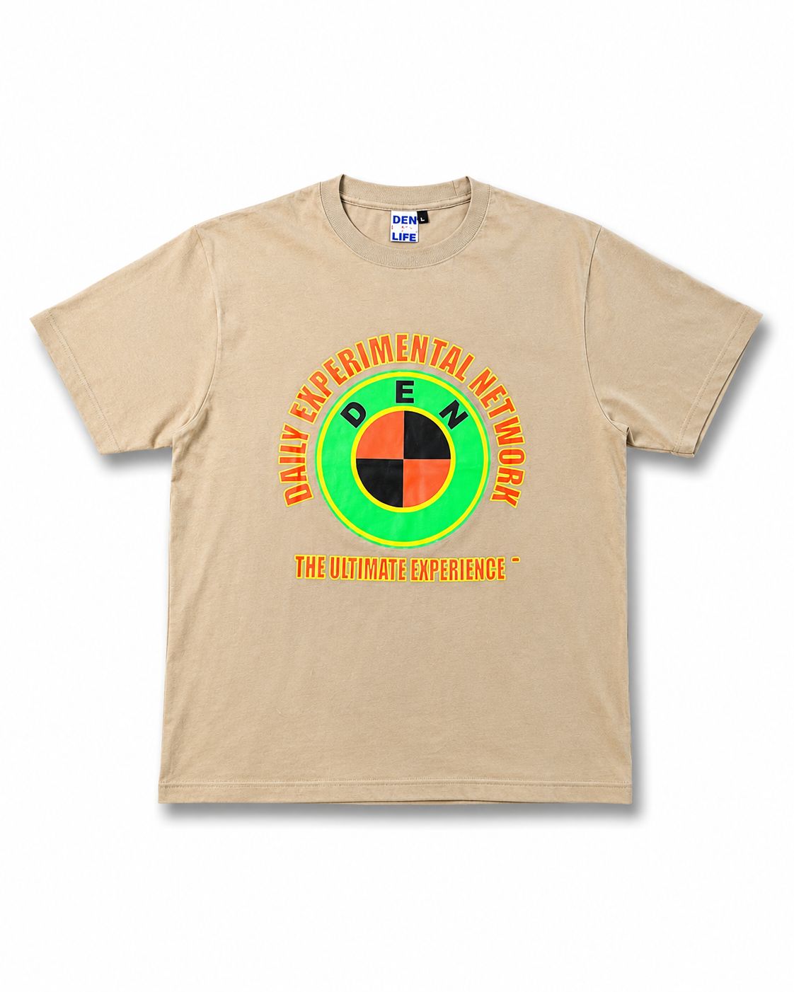 DEN - DAILY EXPERIMENTAL NETWORK T-SHIRT - KHAKI