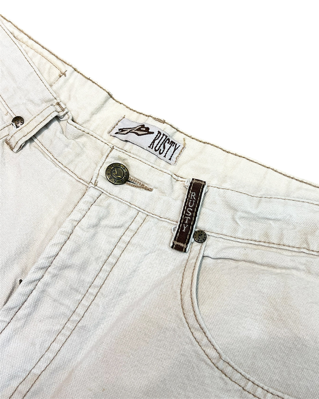 USED AND VINTAGE RUSTY DENIM SHORTS