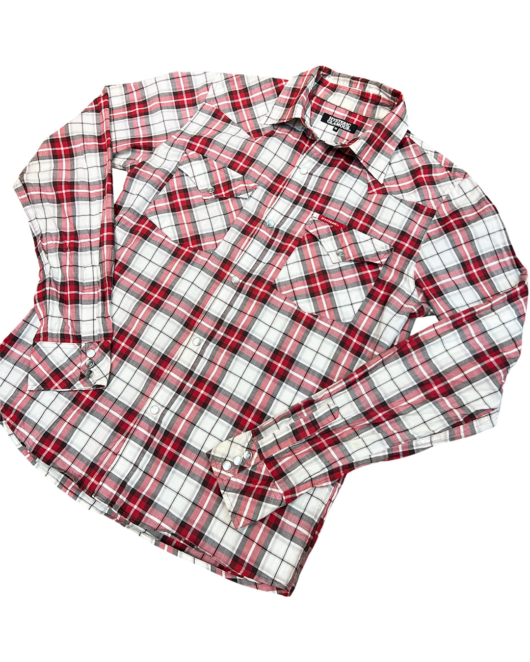 USED AND VINTAGE HYSTERIC GLAMOUR PLAID WESTERN SHIRT