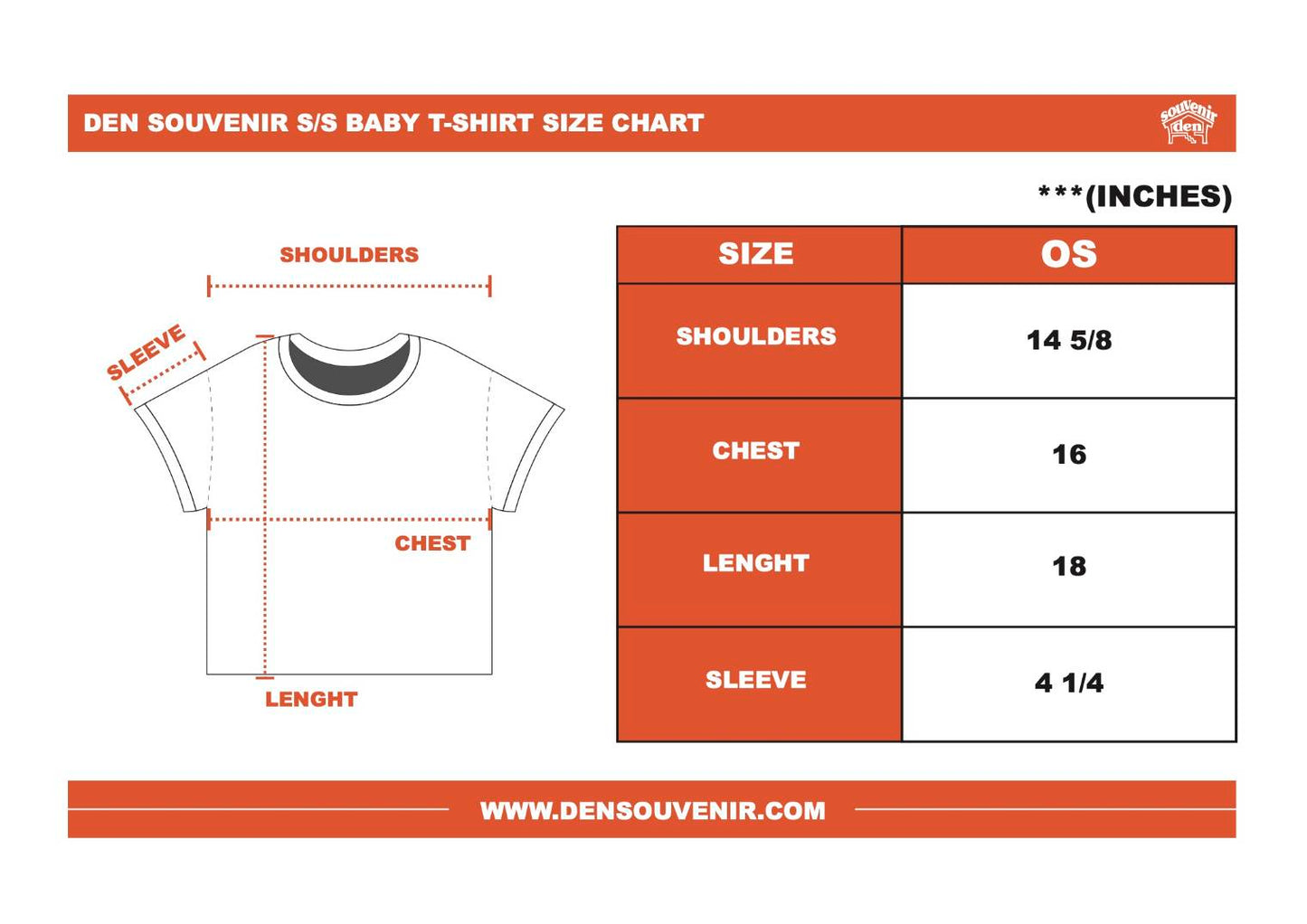 DEN - SAWED STAR BABY TEE - WHITE