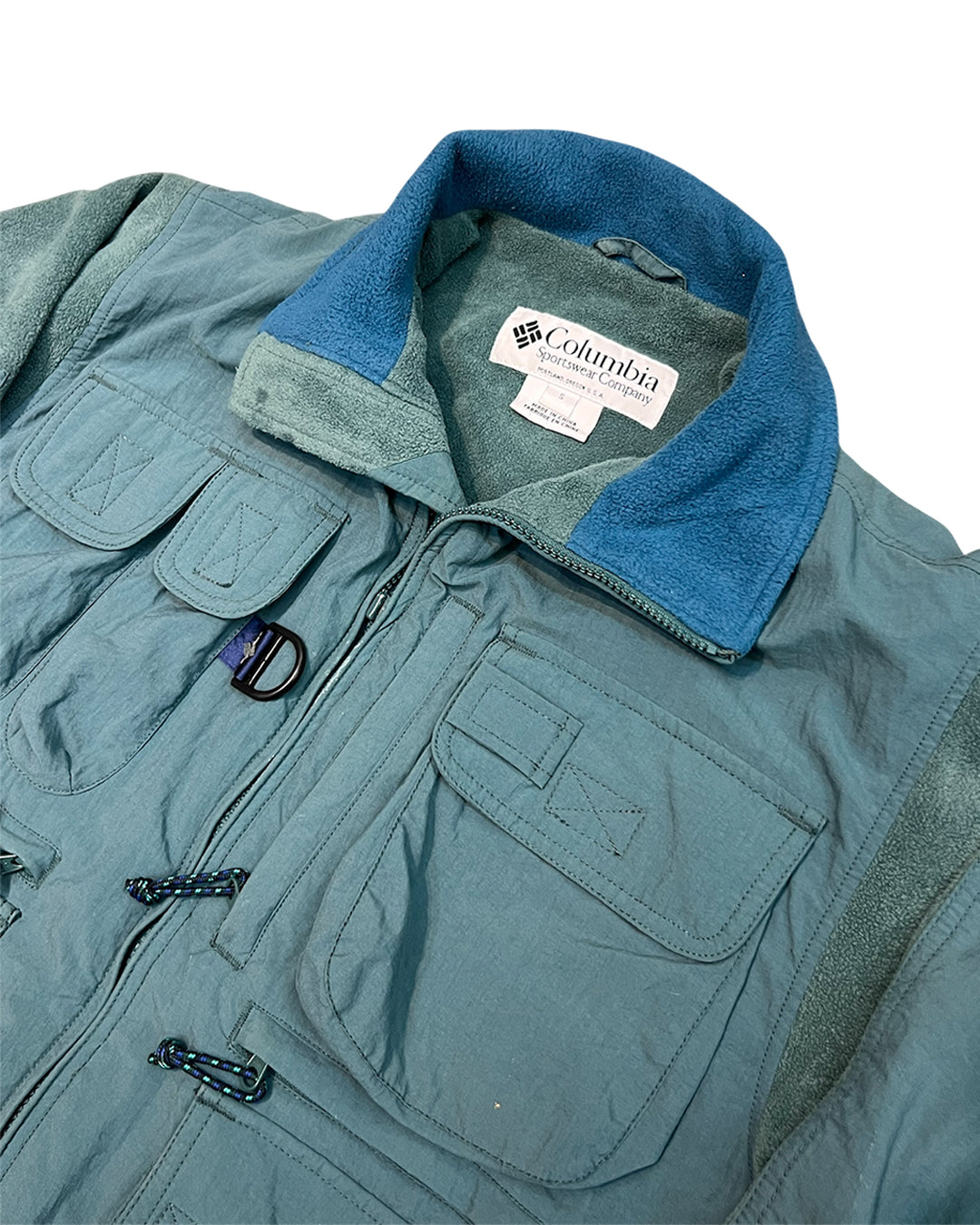 USED & VINTAGE COLUMBIA UTILITY FLEECE JACKET (GREEN)