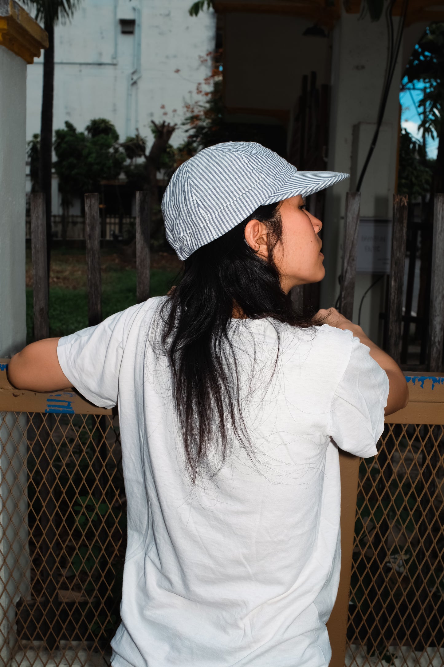 FOUND FEATHER - CLASSIC CORDED CAP - BLUE STRIPE