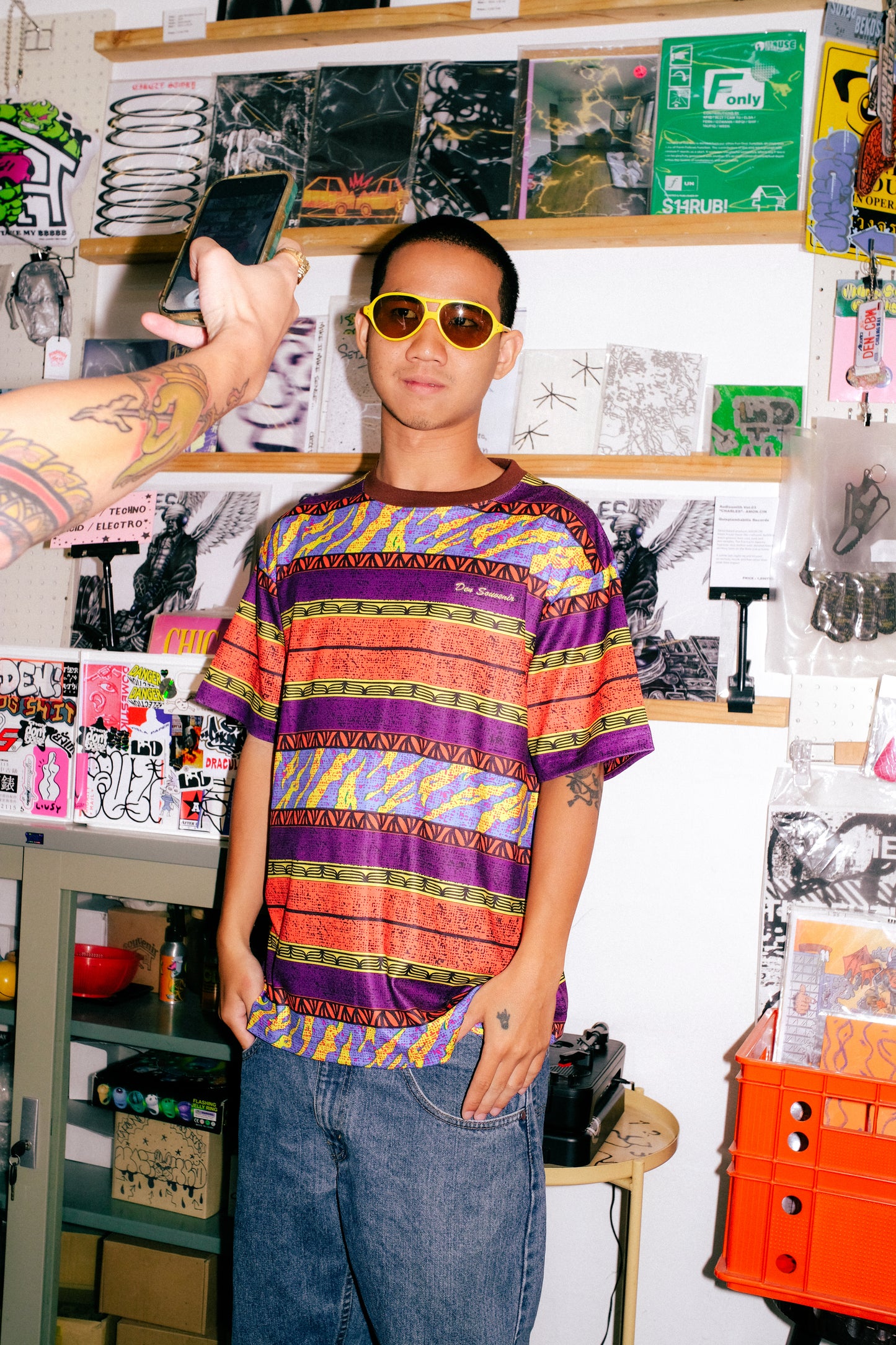 DEN - BORDERLINE STRIPE T-SHIRT - PINA COLADA