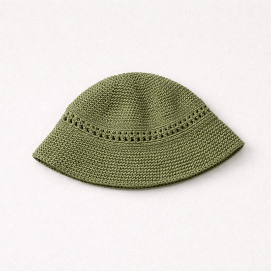 DEN CROCHET HAT OLIVE