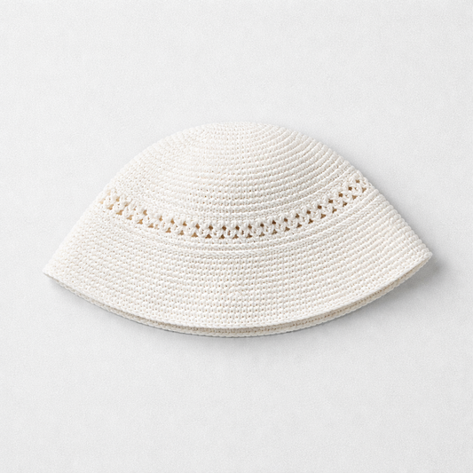 DEN CROCHET HAT WHITE