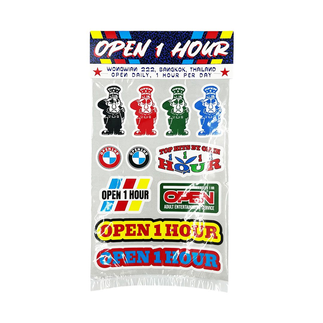 OPEN 1 HOUR - STICKER PACK