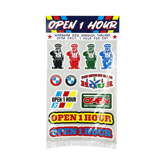 OPEN 1 HOUR - STICKER PACK