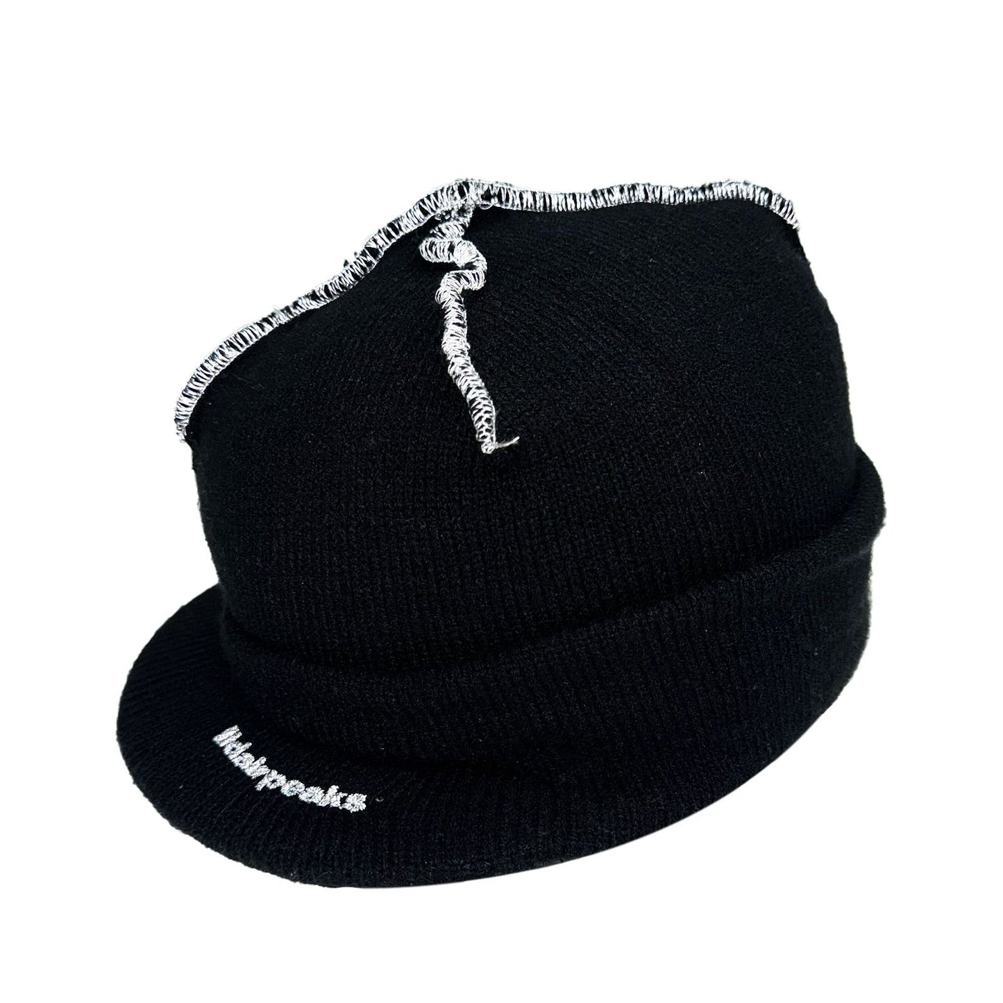 LIDAIRPEAKS - PEAK STITCH BEANIE - BLACK