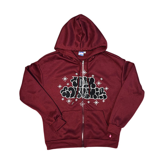 DEN - THROWIE - HOODIE - BURGANDY