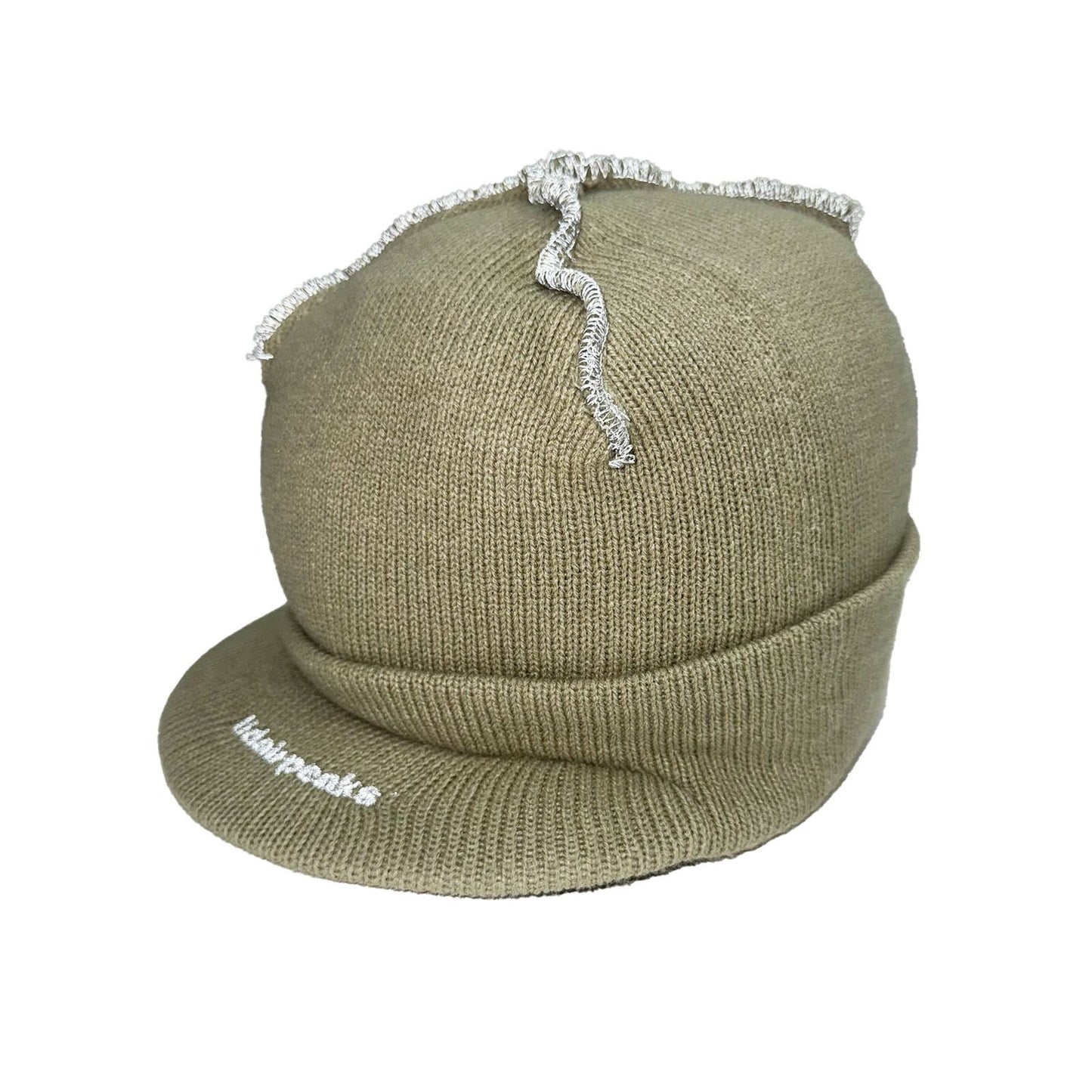 LIDAIRPEAKS - PEAK STITCH BEANIE - CREAM