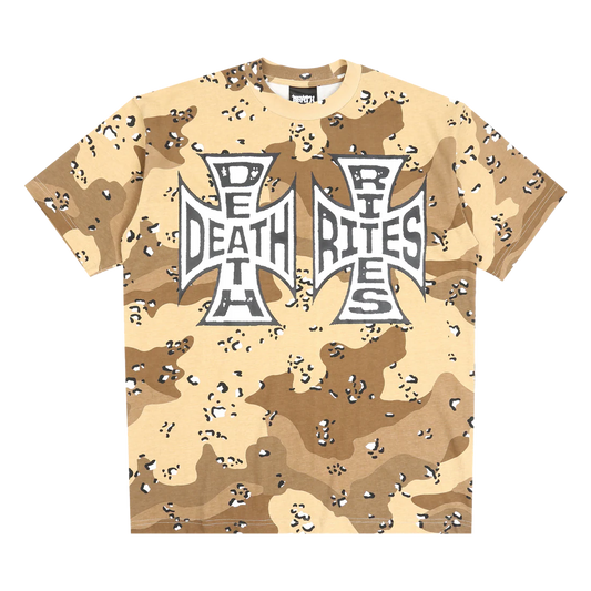DEATH RITES - CROSSES SS T-SHIRT - CHOC CHIP CAMO